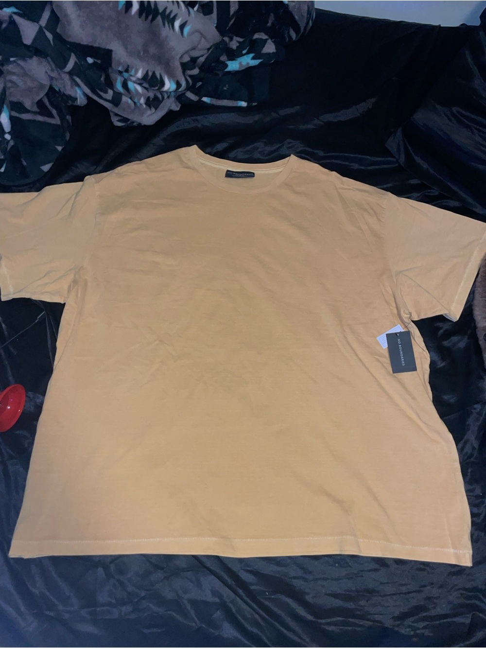 No Boundaries Men's Short Sleeve Crew Tee in Mustard